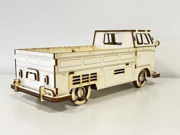 VW T1 Pritschenwagen (PickUp/Single Cab) als 3D Großmodell - Heckansicht
